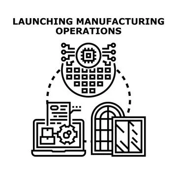 Launching manufacturing operations concept vector illustration イラスト素材