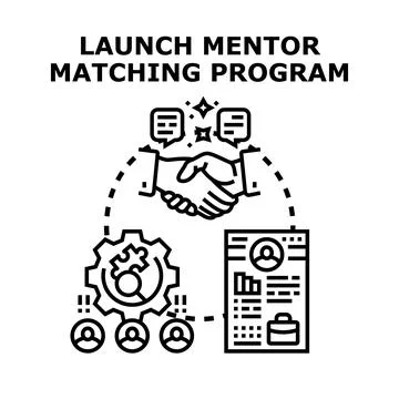 Launching mentor matching program for professional development 스톡 일러스트