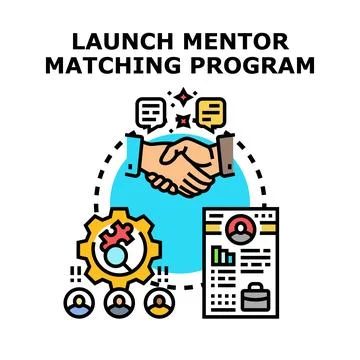 Launching mentor matching program for professional development Stock Illustration