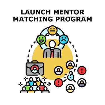 Launching mentorship program for professional career development 库存插图