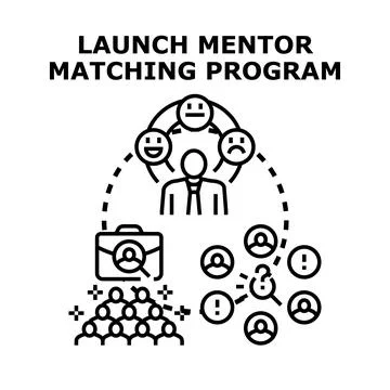 Launching mentorship program for professional career development Stock Illustration