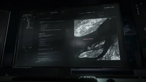 Launching Programming Script To Access Digital Map Through Internet Information Video stock 201420497