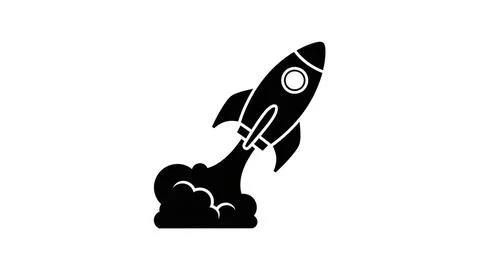 Launching rocket Stock Illustration