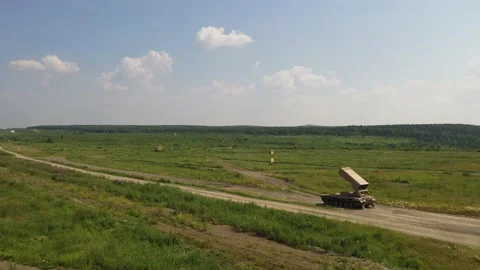 Launching rocket rockets at target Stock Footage 171655421