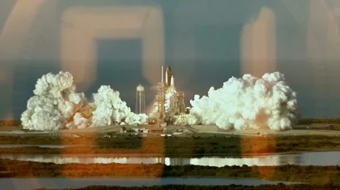 Launching Rocket Into the Space Stock Footage 49532043