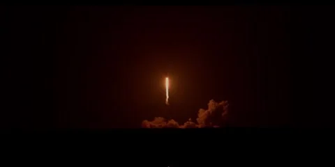 Launching rocket into space from lanuch pad Stock-Footage 278017683