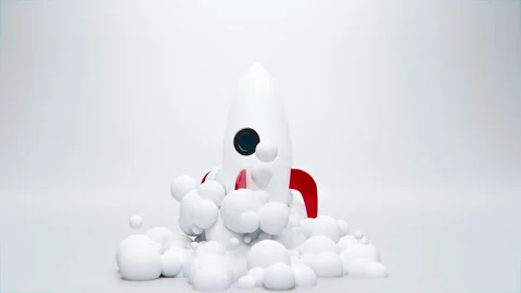 Launching a rocket - start-up or career theme Видео 165844885