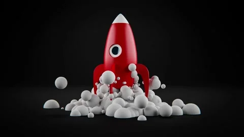 Launching a rocket - start-up or career theme Stock Footage 165844891