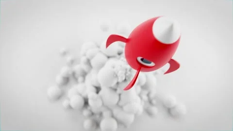 Launching a rocket - start-up or career theme Vidéo 165880955