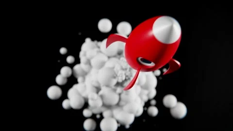 Launching a rocket - start-up or career theme Видео 165880980