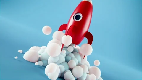 Launching a rocket - start-up or career theme Vidéo 165955146