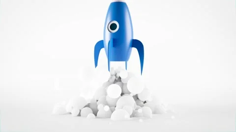 Launching a rocket - start-up or career theme Видео 166044984