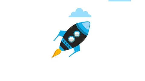 Launching rocket startup progress business concept Stock Footage 96136182