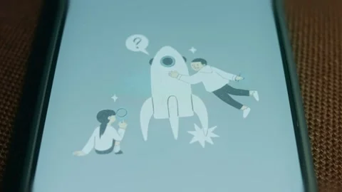 Launching Startup rocket teamwork, presentation Stock Footage 310051774