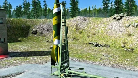 Launching of V-2 Ballistic missile Stock Footage 330896215