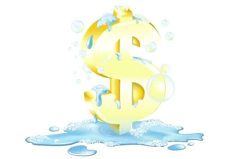 Laundering  of money Stock Illustration