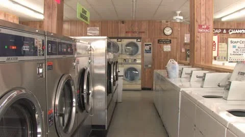 Laundromat 8 Stock Footage 8908838