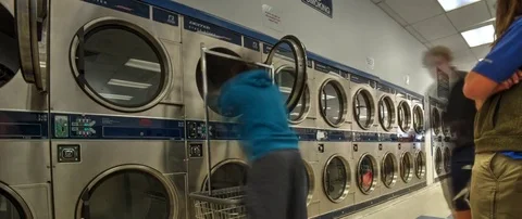 Laundromat Time-Lapse Stock Footage 84149831