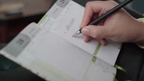 Laundry and House Cleaning To-Do List in Open Day Planner Stock Footage 343974140