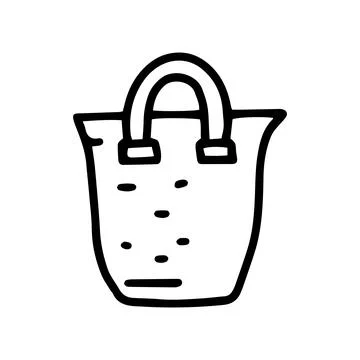 Laundry bag carrier line vector doodle simple icon Stock Illustration