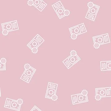 Laundry balls line seamless pattern Stock Illustration