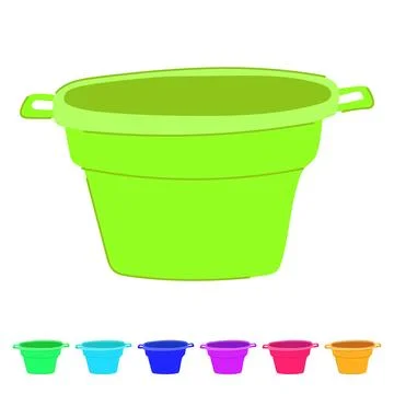 Laundry basin plastic vector cartoon graphic Stock Illustration