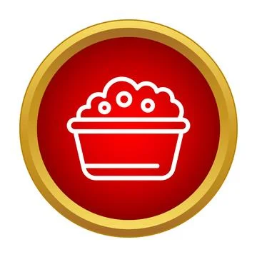Laundry basin with soap bubbles icon 스톡 일러스트
