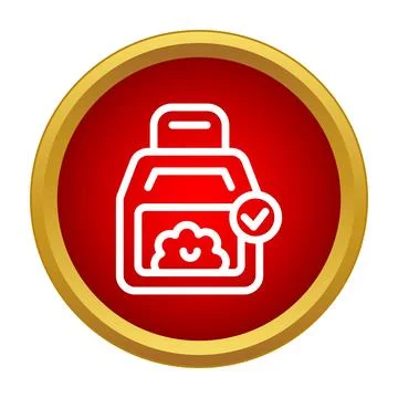 Laundry basket with clean clothes check icon Stock Illustration