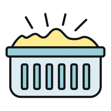 Laundry basket full of clothes doing housework chore Stock Illustration