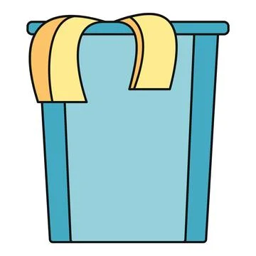 Laundry basket holding yellow clothes for washing Stock Illustration