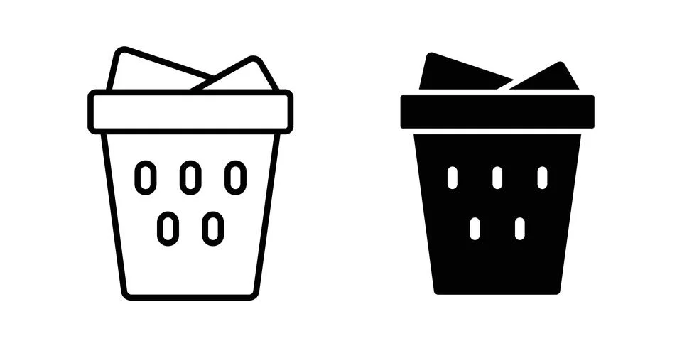 Laundry basket icon design. Simple Vector illustrations.. Stock Illustration
