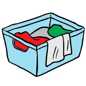 Laundry basket Stock Illustration