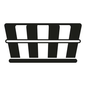 Laundry basket or storage container line icon Stock Illustration