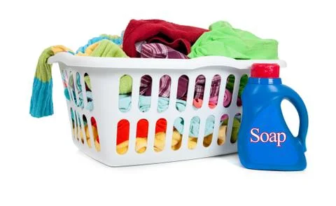Laundry basket Stock Photos