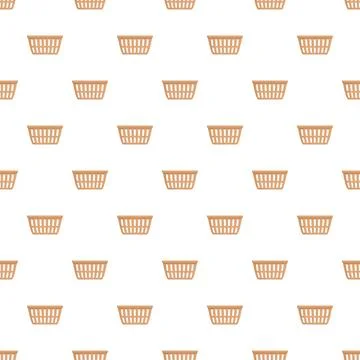 Laundry basket seamless pattern creating repetitive background Stock Illustration