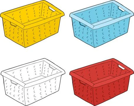 Laundry basket series Stock Illustration