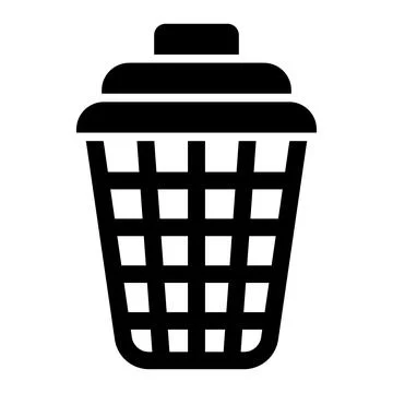 Laundry Basket Vector Icon Design Illustration Stock Illustration