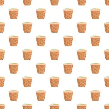 Laundry baskets with clothes seamless pattern background 스톡 일러스트