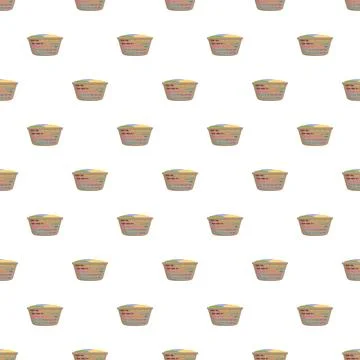 Laundry baskets creating seamless household chore pattern Stock Illustration