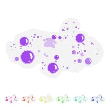 Laundry bath soap foam cartoon vector graphic Stock Illustration