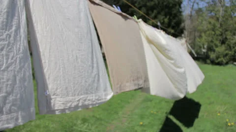 Laundry - Bed Sheets Vídeo Stock 23550287