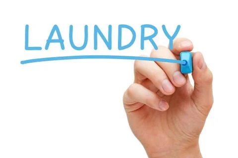Laundry Blue Marker 스톡 사진