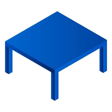 Laundry blue table icon, isometric style Illustrazione stock