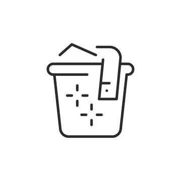 Laundry Bucket Icon Stock Illustration