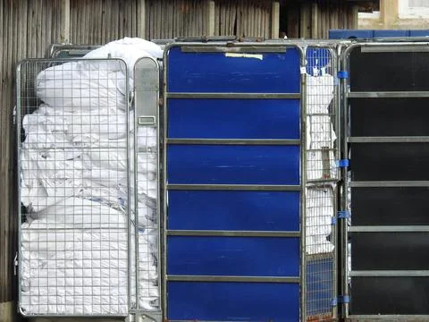 Laundry cage of washing Stock Photos
