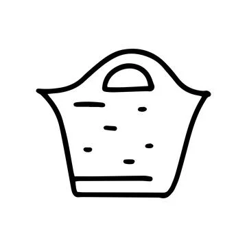 Laundry carrier line vector doodle simple icon Stock Illustration