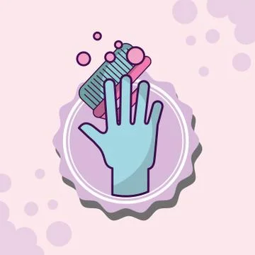 Laundry cleaning related Stock Illustration
