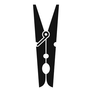 Laundry clothes pin icon, simple style Stockillustratie