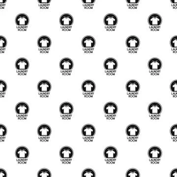 Laundry clothes room pattern seamless vector Illustrazione stock