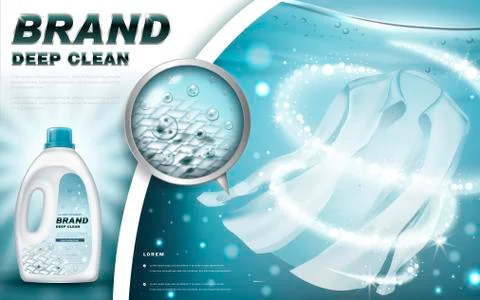 Laundry detergent ad Stock Illustration